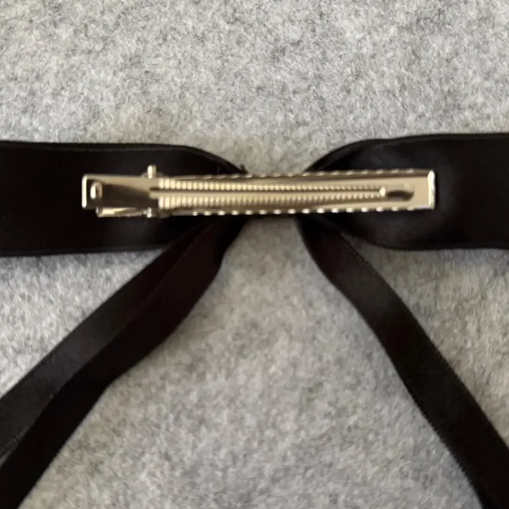 SHASHI REVOLVE NWOT The Girlie Bow Satin Black Preppy Cottagecore Fairycoree